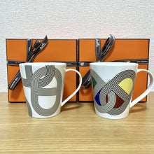 Load image into Gallery viewer, Hermes Paris Rallye 24 Pair Mug Cup Porcelain Multicolor Tableware 240ml w/Box
