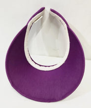 Load image into Gallery viewer, Christian Dior Emblem Embroidered Sun Visor Cap Purple Cotton Ladies Vintage

