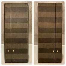 Load image into Gallery viewer, Fendi Vintage Pequin Pattern Attache Case Trunk Briefcase Brown Turn Lock Italy

