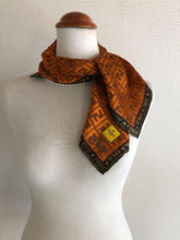 Load image into Gallery viewer, Fendi Mini Scarf Handkerchief Logo Embroidered Zucca Silk Cotton 58 x 57.5cm

