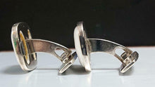 Load image into Gallery viewer, Georg Jensen &amp; Copenhagen Cufflinks Square Crown Pottery Silver 925 Denmark
