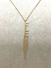 Load image into Gallery viewer, Fendi Logo Motif Chain Necklace Pendant Gold Plated GP Length 61.6cm Italy w/Box
