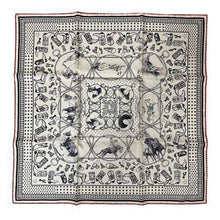 Load image into Gallery viewer, HERMES Paris Authentic Carre 55 Scarf 100% Silk RODEO DES COWGIRLS White Tone
