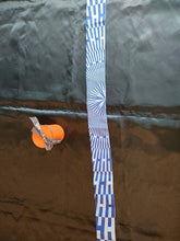 Load image into Gallery viewer, HERMES Paris Op&#39;H Twilly Scarf Silk 100% Blue White w/Box

