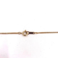 Load image into Gallery viewer, Christian Dior Circle Logo Rhinestone Chain Necklace Pendant Black Gold GP 51cm
