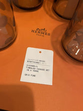 Load image into Gallery viewer, HERMES Paris Tumbler Glasses Set of 6 Rock Glass Crystal Clear Glassware w/Box

