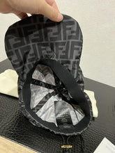 Load image into Gallery viewer, Fendi Zucca Logo Packable Baseball Cap 100% Polyester Black Men&#39;s 58cm Italy
