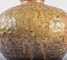 Load image into Gallery viewer, Japanese Shigaraki Ware Takahashi Rakusai Jomon Inlaid Flower Jar Pottery w/Box
