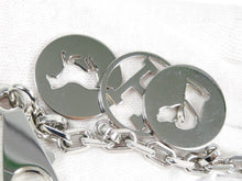 Load image into Gallery viewer, Hermes Berloque Amulette 4 Motifs Horse Dog Logo Bag Charm Chain Silver Plated
