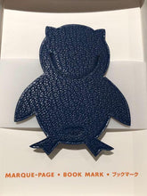 Load image into Gallery viewer, Hermes Paris Authentic Pikabook Blue Leather Owl Shaped Bookmark Accessory w/Box
