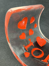 Load image into Gallery viewer, Christian Dior Vintage Logo Heart Clear Plastic Red Bangle Bracelet Accessory
