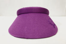Load image into Gallery viewer, Christian Dior Emblem Embroidered Sun Visor Cap Purple Cotton Ladies Vintage
