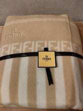 Load image into Gallery viewer, Fendi Zucca Pattern Blanket Cotton 100% Cream Color 150×210cm Japan Made No Box
