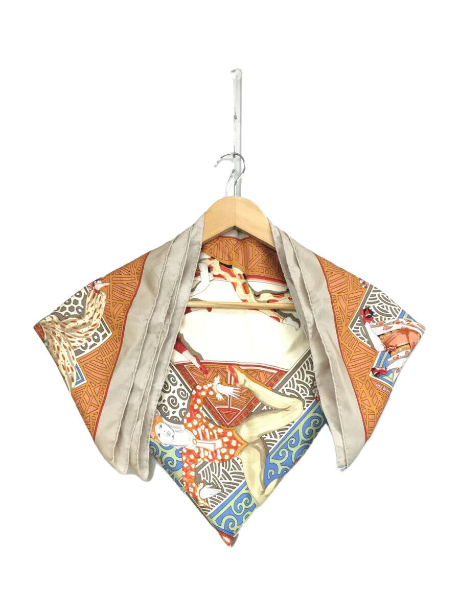 Hermes Paris Carre 90 Silk 100% Scarf Stole LES BALLETS RUSSES Orange Accessory