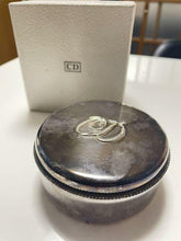 Load image into Gallery viewer, Christian Dior Authentic Accessory Case W/CD Logo Lid Silver D9 x H3cm Vintage
