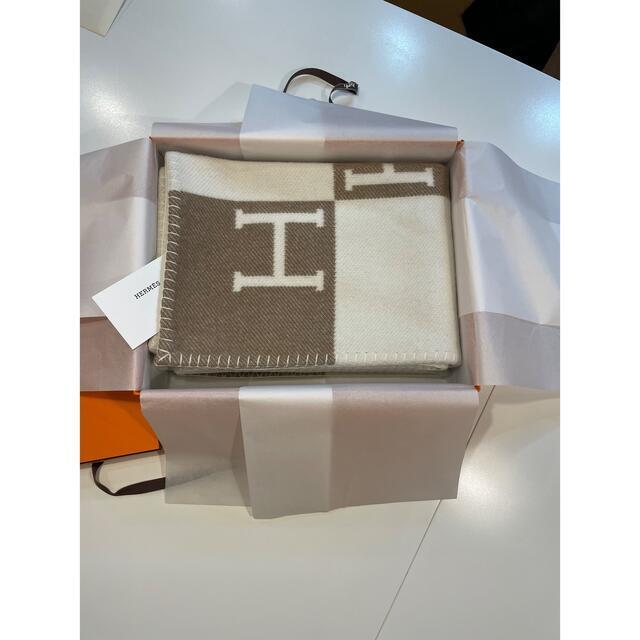 HERMES Paris Avalon Plaid Baby Blanket Throw Wool Cashmere 100 x 140cm w/Box