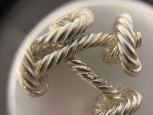 Load image into Gallery viewer, Hermes Paris Rope Twist Motif Cuffs Cufflinks Silver Tone Men&#39;s Accessory No Box
