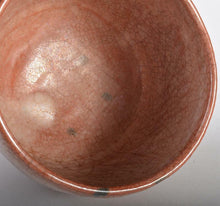 Load image into Gallery viewer, Japanese Raku Ware by Kichizaemon Raku Red Glaze Tea Bowl Antique Pottery w/Box
