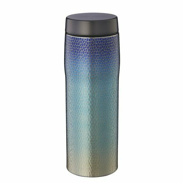 TIGER MJX + A482 AFF Stainless Steel Bottle Japanese Pattern Blue Water Bottle
