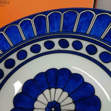 Load image into Gallery viewer, HERMES Bleus d&#39;Ailleurs Soup Pasta Plate 4 Pieces 24cm Dinnerware Tableware Blue
