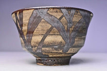 Load image into Gallery viewer, Mashiko Ware by Ichiro Kimura Iron Sand Bowl Grass Paint Pottery D13.6 x H8.2cm
