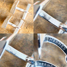 Load image into Gallery viewer, Hermes Paris Authentic H Logo Cube Cuffs Cufflinks Ag925 Silver Men&#39;s Accessory
