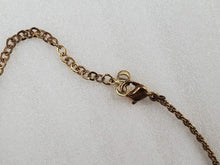 Load image into Gallery viewer, Christian Dior Old Logo Emblem Chain Necklace Pendant Gold Plated 45cm Vintage
