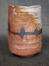 Load image into Gallery viewer, Japanese Antique Pottery By Tsujimura Kai Shino Tea Cup Yunomi D10.8 x H7.7cm
