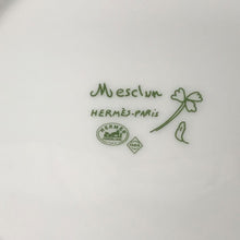 Load image into Gallery viewer, Hermes Porcelain Dessert Plate Set of 2 Mesclun White Green Tableware D21cm
