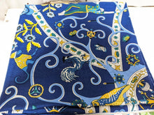Load image into Gallery viewer, HERMES Carre 140 Cashmere Silk Stole Shawl Peuple Du Vent Blue Multicolor
