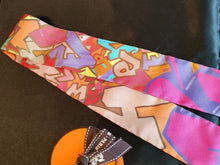 Load image into Gallery viewer, HERMES Paris Twilly Scarf Silk 100% GRAFF HERMES Pink Multicolor Accessory w/Box
