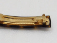 Load image into Gallery viewer, Fendi FF Barrette Hair Clip Hair Clasp Brown Tortoiseshell Hair Accessory Pin
