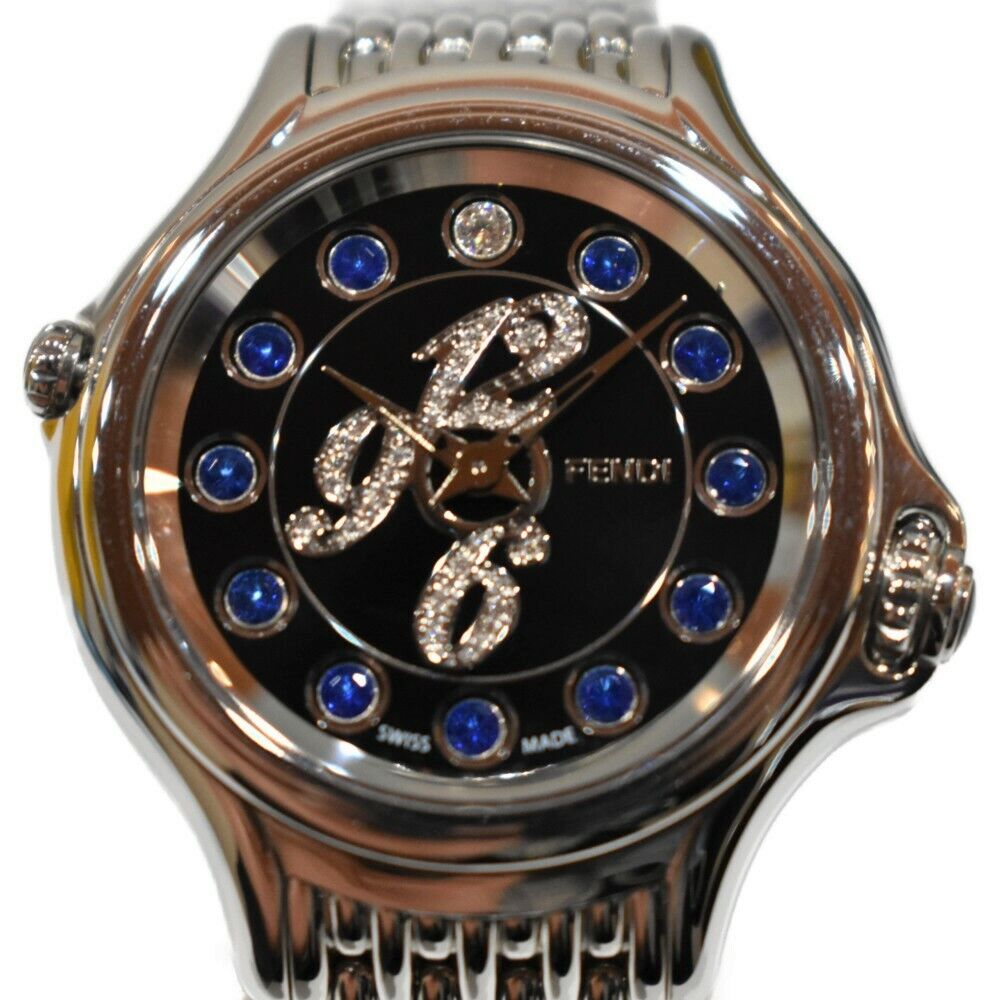 Fendi Crazy Carat Quartz 10500L Watch Analog Stainless Steel Unisex 30M w/Box