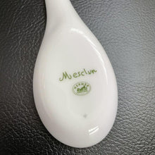 Load image into Gallery viewer, Hermes Paris Mesclun Lotus Spoons Set of 2 Porcelain Dessert Spoon White Green
