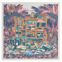 Load image into Gallery viewer, HERMES Paris Carre 140 Stole Shawl Les 12 Leopards Cashmere Silk Multicolor
