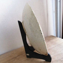 Load image into Gallery viewer, Edo Period Horse Eye Plate Seto Stone Mino Ware Platter Folk Art Pottery D34.5cm
