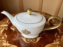 Load image into Gallery viewer, Christian Dior Vintage Logo White Pair Cup &amp; Saucer Teapot Sugar Pot Set Pottery
