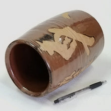 Load image into Gallery viewer, Japanese Artist TAKEO SUDO Persimmon Glaze Jar Flower Vase H20cm Pottery w/Box
