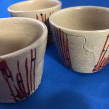 Load image into Gallery viewer, Japanese Mashiko Ware by Tomoo Hamada 3 Pieces Akae Small Bowl Sake Cup D9cm
