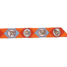 Load image into Gallery viewer, HERMES Paris Twilly COLLIERS ET CHIENS Scarf Silk 100% Orange Multicolor w/Box
