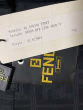 Load image into Gallery viewer, Fendi Ladies Long Pants Zucca Logo Pattern Black Cotton Italy Made 28 Inch
