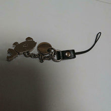 Load image into Gallery viewer, PRADA TELEPHONE STRAP BAG CHARM KEYRING HIPPOPOTAMUS Silver Black CHARM LOGO
