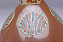 Load image into Gallery viewer, Japanese Mashiko Ware by Tomoo Hamada Persimmon Glaze Akae Flower Vase H15.3cm
