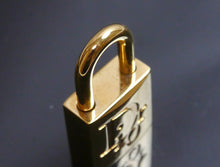 Load image into Gallery viewer, Christian Dior Logo Cadena Padlock &amp; Keys Gold GP Bag Charm Vintage Accessory
