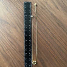 Load image into Gallery viewer, Christian Dior Vintage Logo Necklace &amp; Earrings Set Gold Charm Accessory w/Box
