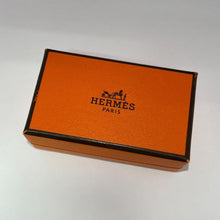 Load image into Gallery viewer, Hermes Paris Enamel Serie Selle Cuffs Cufflinks Silver Black Men&#39;s Accessory Box
