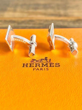 Load image into Gallery viewer, Hermes Paris Authentic H Logo Cube Cuffs Cufflinks Ag925 Silver Men&#39;s Accessory
