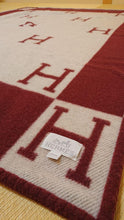 Load image into Gallery viewer, HERMES Paris Auth. Plaid Avalon Blanket Throw Wool Cashmere Blend 135 x 165cm
