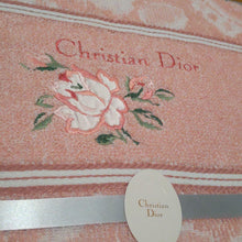 Load image into Gallery viewer, Christian Dior Towel Blanket Throw Pink Flower Pattern Cotton 100% 140 x 190cm
