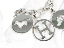 Load image into Gallery viewer, Hermes Berloque Amulette 4 Motifs Horse Dog Logo Bag Charm Chain Silver Plated
